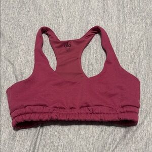 Alo Yoga Sports Bra XS Pink Racerback Seamless Bra